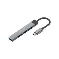 USB-хаб Promate LiteHub-4 USB Type-C Grey USB-хаб Promate LiteHub-4 USB Type-C Grey