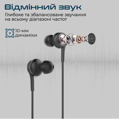 Гарнітура Promate Duet Black Гарнітура Promate Duet Black