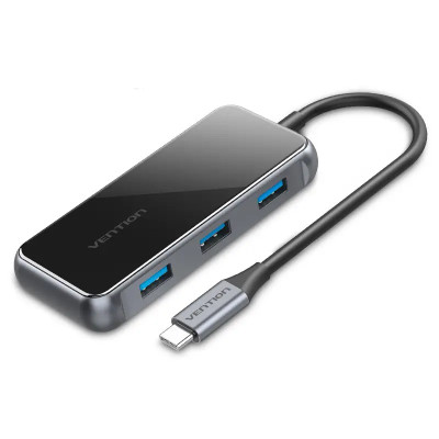 Концентратор Vention 5 в 1 Type-C-HDMI-USB-PD 3USB 3.0 4K 60Hz 87W 0.15m Black (TFBHB) Концентратор Vention 5 в 1 Type-C-HDMI-USB-PD 3USB 3.0 4K 60Hz 87W 0.15m Black (TFBHB)