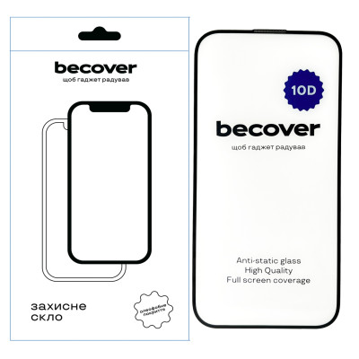 Захисне скло BeCover для Apple iPhone 15 10D Black (711329) Захисне скло BeCover для Apple iPhone 15 10D Black (711329)