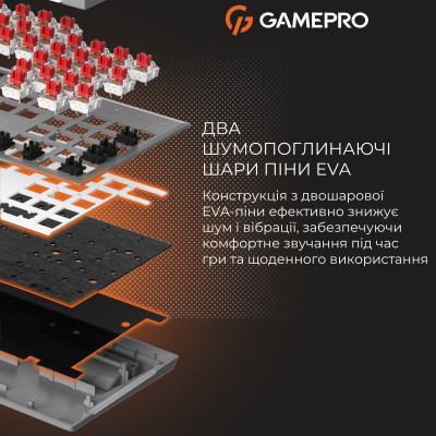 Клавіатура GamePro Genesis Metallic MK144G Outemu Red Swithes USB Gray Клавіатура GamePro Genesis Metallic MK144G Outemu Red Swithes USB Gray