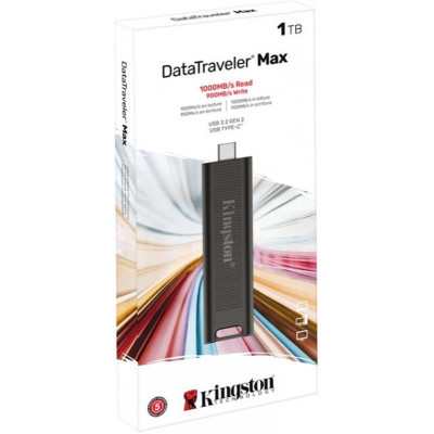 Флеш-накопичувач USB3.2 1TB Type-C Kingston DataTraveler Max Black (DTMAX/1TB) Флеш-накопичувач USB3.2 1TB Type-C Kingston DataTraveler Max Black (DTMAX/1TB)