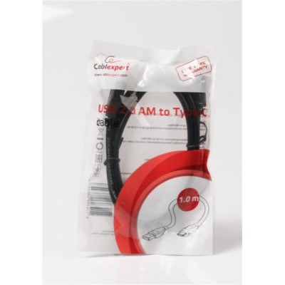Кабель Cablexpert USB - USB Type-C V 2.0 (M/M), 1 м, чорний (CCP-USB2-AMCM-1M) Кабель Cablexpert USB - USB Type-C V 2.0 (M/M), 1 м, чорний (CCP-USB2-AMCM-1M)