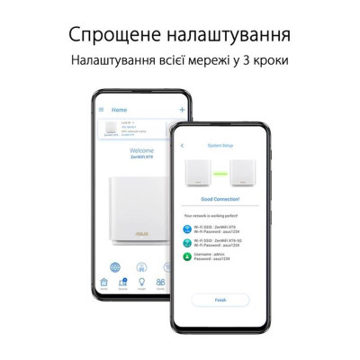 Wi-Fi Mesh-система Asus ZenWiFi XT9 1pk White (90IG0740-MO3B60)
