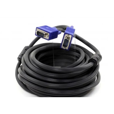 Кабель Atcom (9151) VGA-VGA HD15M/HD15M с 2-ма фер. кільцями, 10м Кабель Atcom (9151) VGA-VGA HD15M/HD15M с 2-ма фер. кільцями, 10м