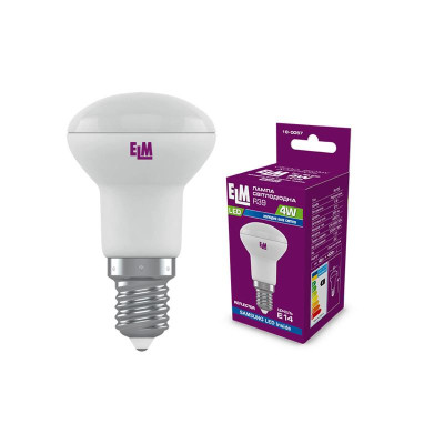 Лампа світлодіодна рефлекторна ELM 4W R39 E14 4000K (18-0057) Лампа світлодіодна рефлекторна ELM 4W R39 E14 4000K (18-0057)