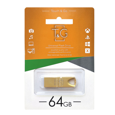 Флеш-накопичувач USB 64GB T&G 117 Metal Series Gold (TG117GD-64G) Флеш-накопичувач USB 64GB T&G 117 Metal Series Gold (TG117GD-64G)