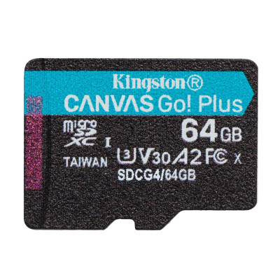 Карта пам`яті MicroSDXC 64GB UHS-I/U3 Class 10 Kingston Canvas Go! Plus R200/W200MB/s (SDCG4/64GBSP) Карта пам`яті MicroSDXC 64GB UHS-I/U3 Class 10 Kingston Canvas Go! Plus R200/W200MB/s (SDCG4/64GBSP)