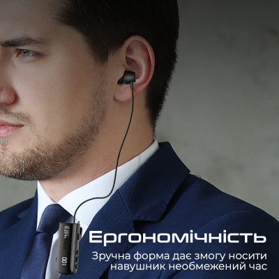 Bluetooth-гарнітура Promate Monoflix-bt Black Bluetooth-гарнітура Promate Monoflix-bt Black