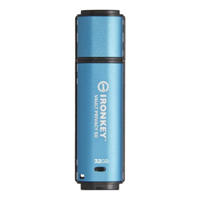 Флеш-накопичувач USB3.2 32GB Kingston IronKey Vault Privacy 50 Type-A Blue (IKVP50/32GB) Флеш-накопичувач USB3.2 32GB Kingston IronKey Vault Privacy 50 Type-A Blue (IKVP50/32GB)