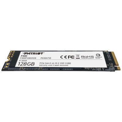 Накопичувач SSD 128GB Patriot P300 M.2 2280 PCIe 3.0 x4 NVMe TLC (P300P128GM28) Накопичувач SSD 128GB Patriot P300 M.2 2280 PCIe 3.0 x4 NVMe TLC (P300P128GM28)