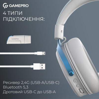 Гарнітура GamePro Asgard Skadi White (HSW191WB)