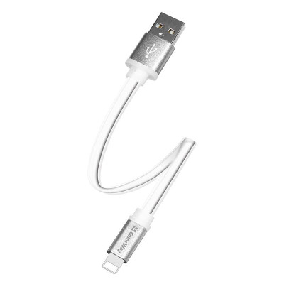 Кабель ColorWay USB - Lightning (M/M), 0.25 м, White (CW-CBUM-LM25W) Кабель ColorWay USB - Lightning (M/M), 0.25 м, White (CW-CBUM-LM25W)