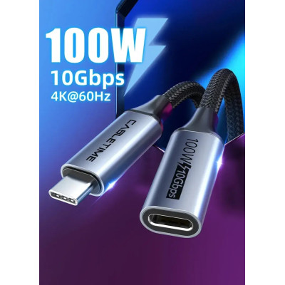 Кабель Cabletime USB Type-C - USB Type-C (M/F) PD 100W, 0.5 м, White (CU21E) Кабель Cabletime USB Type-C - USB Type-C (M/F) PD 100W, 0.5 м, White (CU21E)