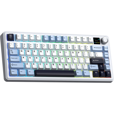 Клавіатура бездротова Aula F75 Max White (6978080501158) Клавіатура бездротова Aula F75 Max White (6978080501158)