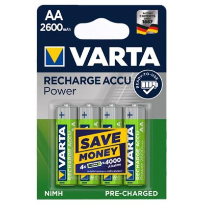 Акумулятор Varta Rechargeable Accu Endless AA/HR06 Ni-MH 2600 mAh BL 4шт Акумулятор Varta Rechargeable Accu Endless AA/HR06 Ni-MH 2600 mAh BL 4шт
