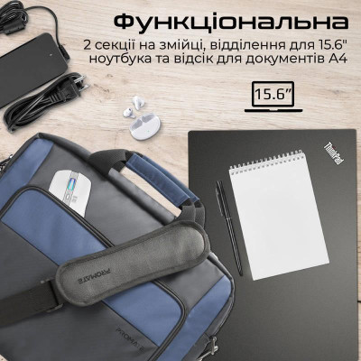 Сумка для ноутбука Promate Limber-MB Black Сумка для ноутбука Promate Limber-MB Black
