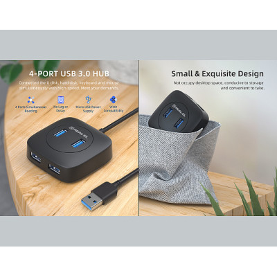 USB-хаб REAL-EL HQ-187 4 ports USB-хаб REAL-EL HQ-187 4 ports