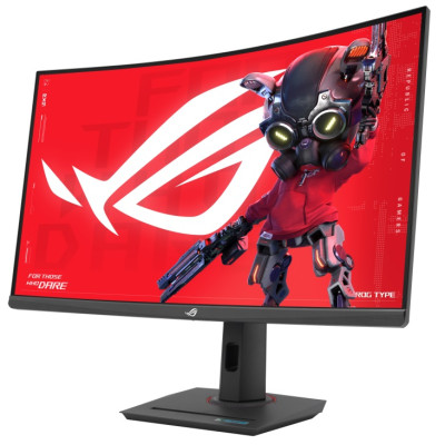 Монитор Asus 31.5" ROG Strix XG32WCS HDMI, DP, USB-C, Audio, VA, 2560x1440, 180Hz, 1ms, sRGB 125%, CURVED, FreeSync, HAS, HDR400