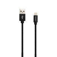 Кабель Canyon USB - Lightning (M/M) 0.96 м, Black (CNS-MFIC3B) в обплетеннi Кабель Canyon USB - Lightning (M/M) 0.96 м, Black (CNS-MFIC3B) в обплетеннi