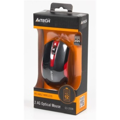 Миша бездротова A4Tech G3-200N Black/Red