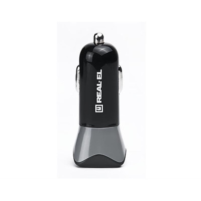 Автомобільний зарядний пристрій REAL-EL CA-30 QC3.0 (1USBx3A) Black/Grey Автомобільний зарядний пристрій REAL-EL CA-30 QC3.0 (1USBx3A) Black/Grey