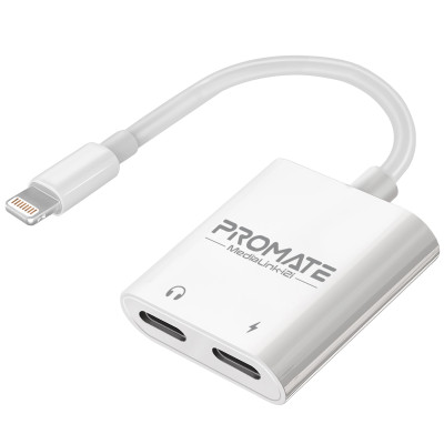 Адаптер Promate MediaLink-i2і Lightning - 2хLightning (M/F) White Адаптер Promate MediaLink-i2і Lightning - 2хLightning (M/F) White