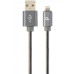 Кабель Cablexpert USB - Lightning (M/M), преміум, 1 м, сірий (CC-USB2S-AMLM-1M-BG) Кабель Cablexpert USB - Lightning (M/M), преміум, 1 м, сірий (CC-USB2S-AMLM-1M-BG)
