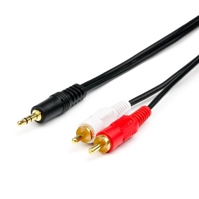 Аудіо-кабель Atcom (10709) mini-jack 3.5мм(M)-2xRCA-тюльпан(M) 5м пакет Аудіо-кабель Atcom (10709) mini-jack 3.5мм(M)-2xRCA-тюльпан(M) 5м пакет
