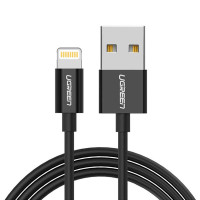 Кабель Ugreen USB - Lightning (M/M), 2 м, Black (80823) Кабель Ugreen USB - Lightning (M/M), 2 м, Black (80823)