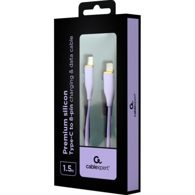 Кабель Cablexpert USB Type-C - Lightning (M/M), 2.25 A, 20 W, 1.5 м, Purple (CC-USB2S-CM8PM-1.5M-P) Кабель Cablexpert USB Type-C - Lightning (M/M), 2.25 A, 20 W, 1.5 м, Purple (CC-USB2S-CM8PM-1.5M-P)