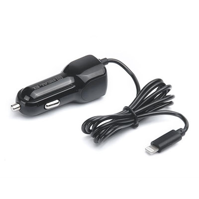 Автомобільний зарядний пристрій REAL-EL CA-17 (2USB, 2.1A) Black + кабель Lightning Автомобільний зарядний пристрій REAL-EL CA-17 (2USB, 2.1A) Black + кабель Lightning