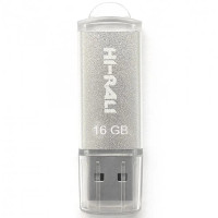 Флеш-накопичувач USB 16GB Hi-Rali Rocket Series Silver (HI-16GBVCSL)