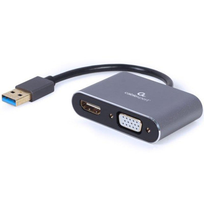 Адаптер Cablexpert HDMI+VGA - USB (F/M), 0.15 м, Black (A-USB3-HDMIVGA-01) Адаптер Cablexpert HDMI+VGA - USB (F/M), 0.15 м, Black (A-USB3-HDMIVGA-01)