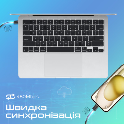 Кабель Promate EcoLine-CC120 USB Type-C - USB Type-C (M/M), 3 A, 60 W, 1.2 м, Black Кабель Promate EcoLine-CC120 USB Type-C - USB Type-C (M/M), 3 A, 60 W, 1.2 м, Black