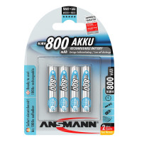 Акумулятори Ansmann AAA/HR03 NI-MH 800 mAh BL 4 шт Акумулятори Ansmann AAA/HR03 NI-MH 800 mAh BL 4 шт