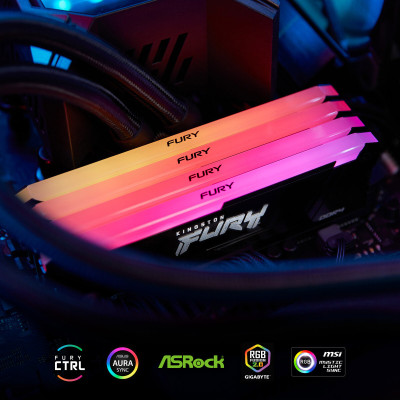 Модуль пам`яті DDR4 8GB/3200 Kingston Fury Beast RGB (KF432C16BB2A/8WP)