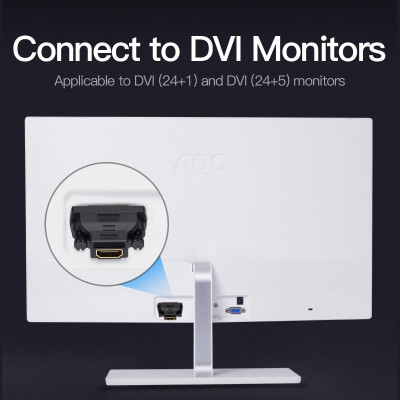 Адаптер Vention HDMI - DVI V 1.4 (F/M), Black (ECDB0) Адаптер Vention HDMI - DVI V 1.4 (F/M), Black (ECDB0)