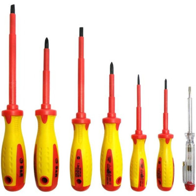 Набір викруток діелектричних S&R PH-SL-TEST-PROFI, 1000V, 7шт (250681307) Набір викруток діелектричних S&R PH-SL-TEST-PROFI, 1000V, 7шт (250681307)