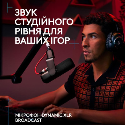 Мiкрофон Logitech G Yeti Studio Active Dynamic XLR Black (988-000565) Мiкрофон Logitech G Yeti Studio Active Dynamic XLR Black (988-000565)
