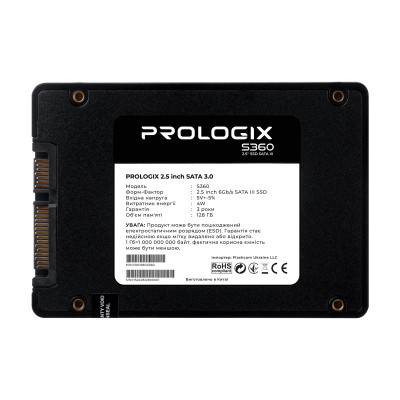Накопичувач SSD  128GB Prologix S360 2.5 Накопичувач SSD  128GB Prologix S360 2.5