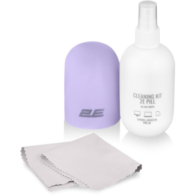 Набір для чищення 2E Pill (2E-SK140LC) LED/LCD + серветка 20х20 см White/Lilac Набір для чищення 2E Pill (2E-SK140LC) LED/LCD + серветка 20х20 см White/Lilac