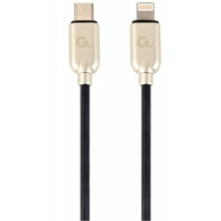 Кабель Cablexpert USB Type-C - Lightning (M/M), 1 м, чорний/золотистий (CC-USB2PD18-CM8PM-1M) Кабель Cablexpert USB Type-C - Lightning (M/M), 1 м, чорний/золотистий (CC-USB2PD18-CM8PM-1M)