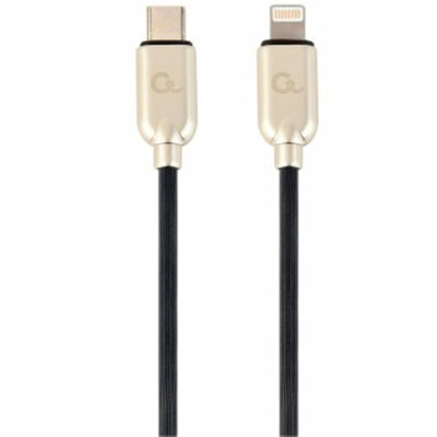 Кабель Cablexpert USB Type-C - Lightning (M/M), 1 м, чорний/золотистий (CC-USB2PD18-CM8PM-1M) Кабель Cablexpert USB Type-C - Lightning (M/M), 1 м, чорний/золотистий (CC-USB2PD18-CM8PM-1M)