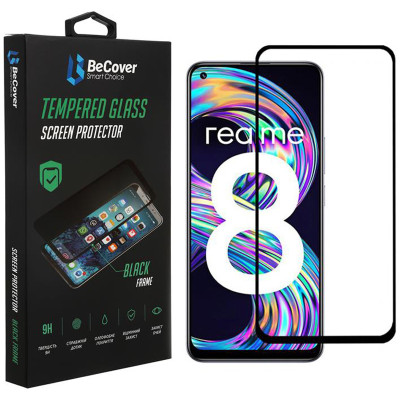 Захисне скло BeCover для Realme 8 Black (706657) Захисне скло BeCover для Realme 8 Black (706657)