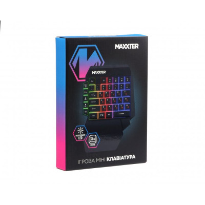 Клавiатура Maxxter KBG-OH-01B-UA Black Клавiатура Maxxter KBG-OH-01B-UA Black