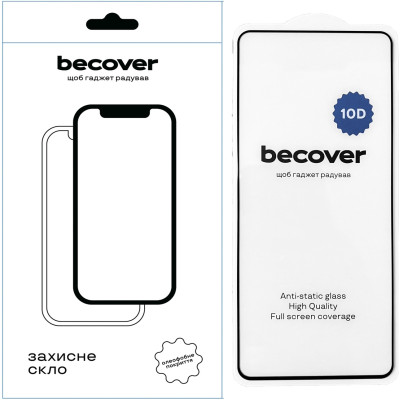 Захисне скло BeCover для Motorola Moto G35 Black 10D (712715) Захисне скло BeCover для Motorola Moto G35 Black 10D (712715)