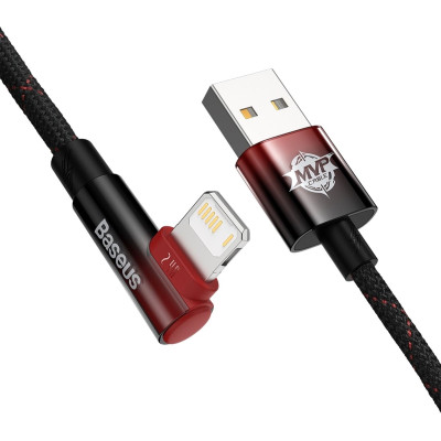 Кабель Baseus MVP 2 USB - Lightning (M/M), 2.4A, 1 м Black/Red (CAVP000020) Кабель Baseus MVP 2 USB - Lightning (M/M), 2.4A, 1 м Black/Red (CAVP000020)