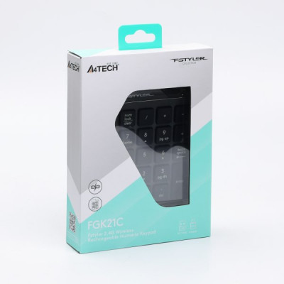 Клавіатура цифрова A4Tech Fstyler FGK21C Grey Клавіатура цифрова A4Tech Fstyler FGK21C Grey