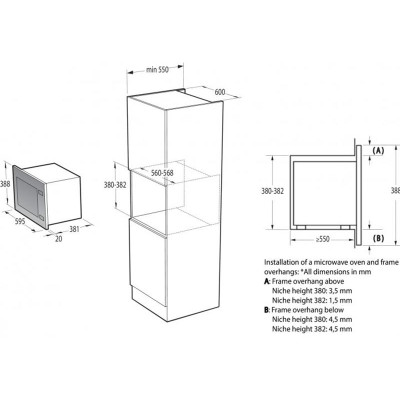 Вбудована мікрохвильова піч Gorenje BM251SG2BG